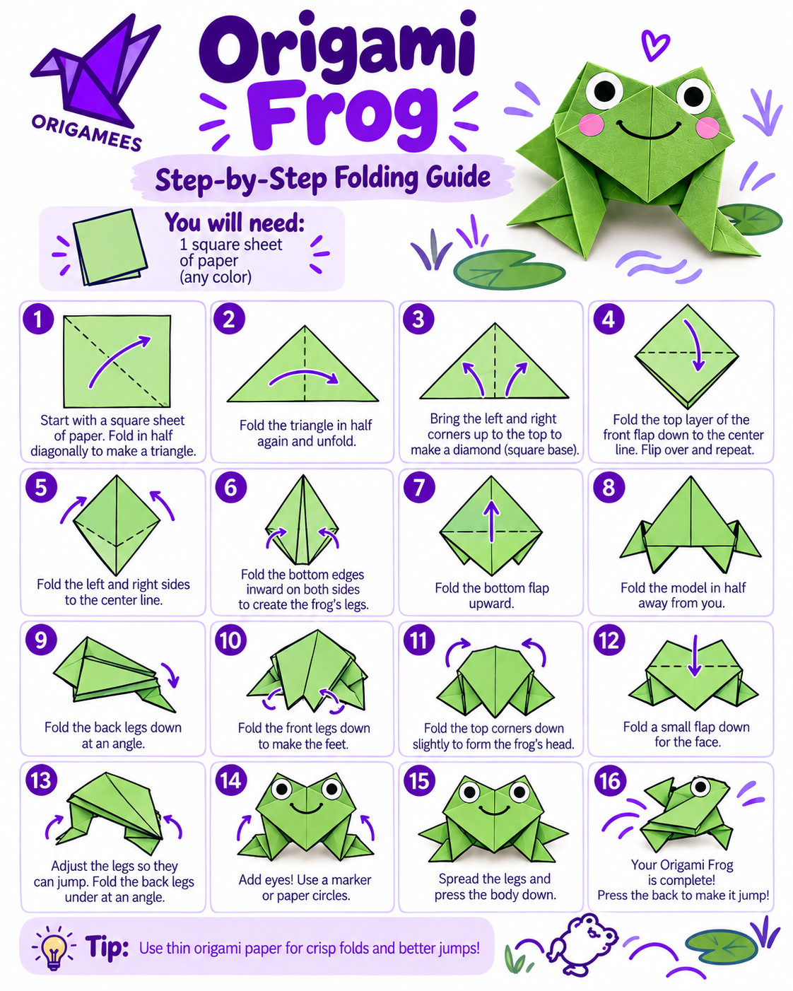 Origamees folding guide